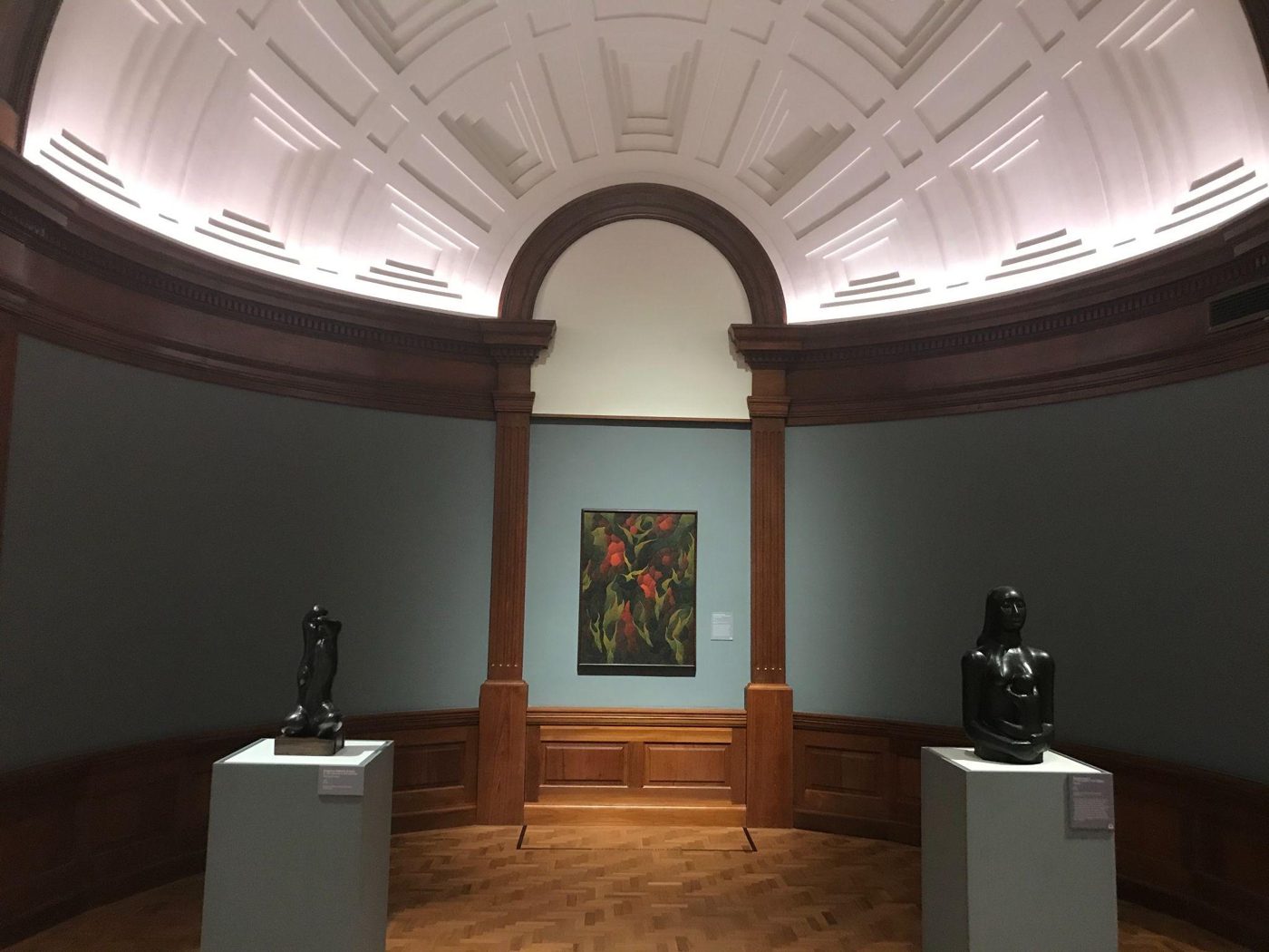 H. R. Ocampo’s Dancing Mutants hanging in a vaulted gallery of the National Gallery Singapore